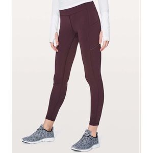 Lululemon Speed Up Tight Luxtreme 28" Dark Red